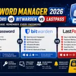 Best Password Manager 2026: 1Password vs Bitwarden vs LastPass