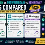 Grammarly vs ProWritingAid vs Hemingway 2026 Compared
