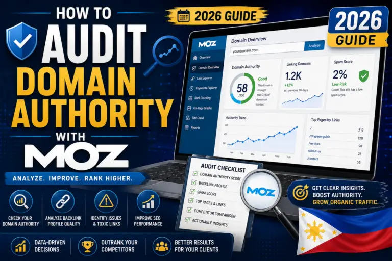 How to Audit Domain Authority with Moz (2026 Guide)
