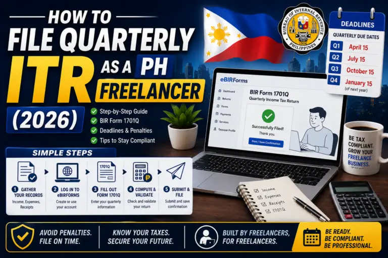 How to File Quarterly ITR as a PH Freelancer (2026)