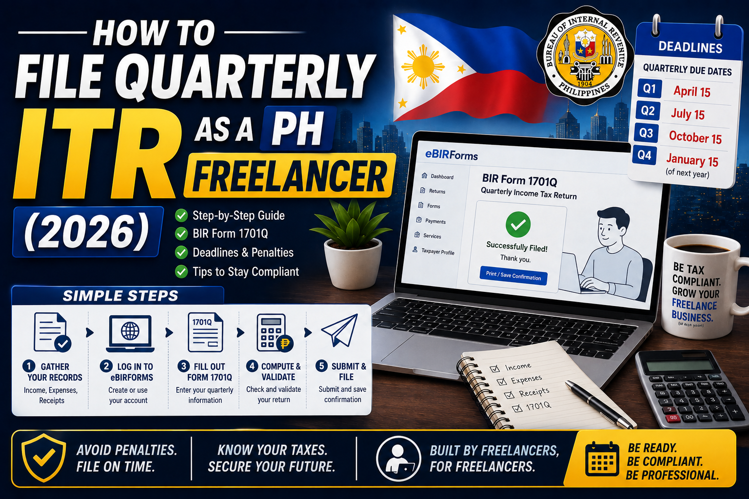 How to File Quarterly ITR as a PH Freelancer (2026)