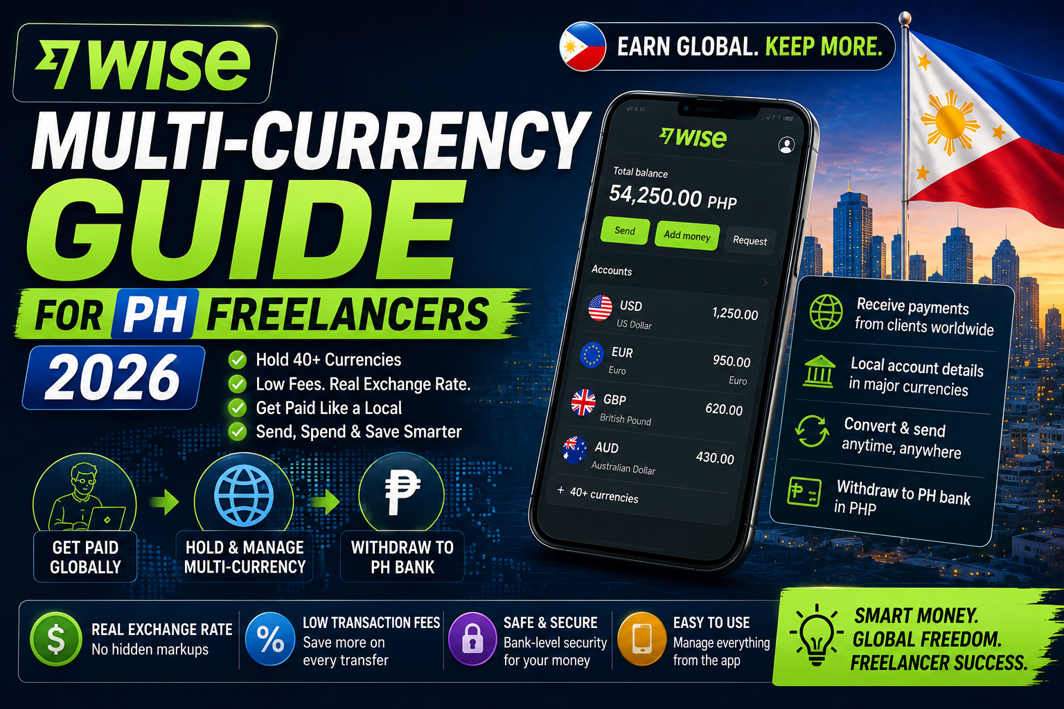 Wise Multi-Currency Guide for PH Freelancers 2026
