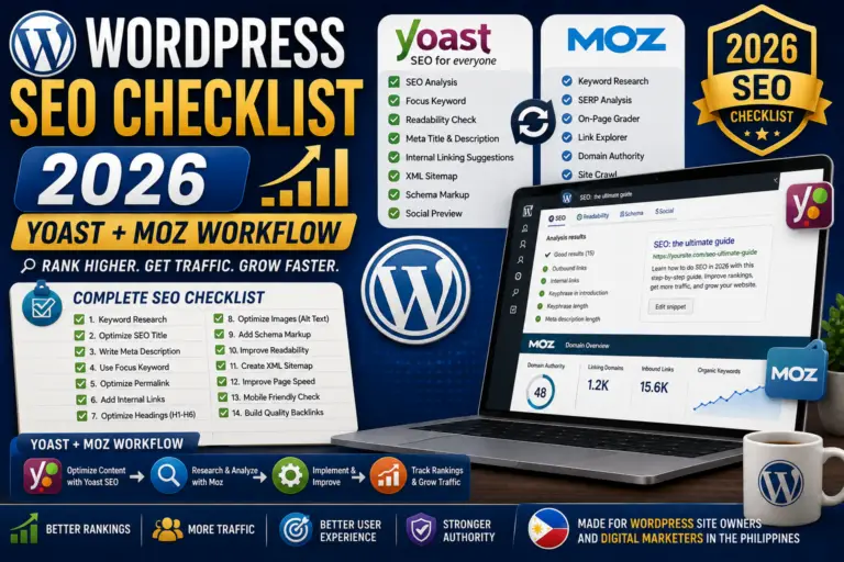 WordPress SEO Checklist 2026 (Yoast + Moz Workflow)