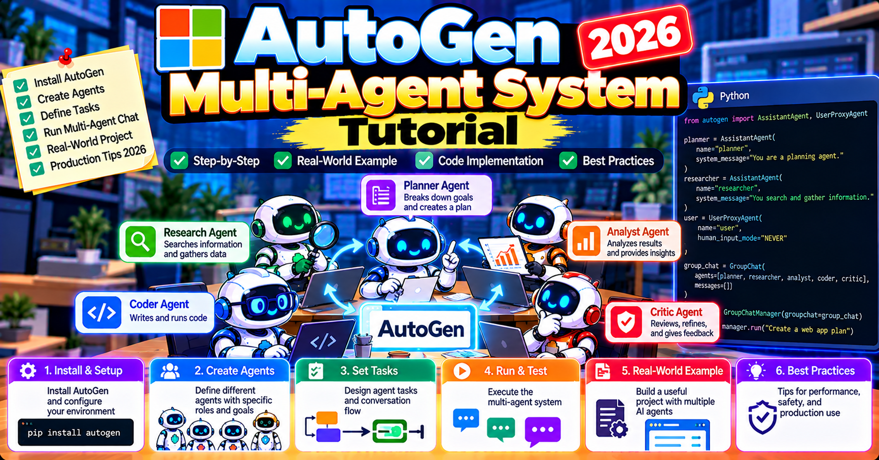 Build AutoGen Multi-Agent System Tutorial