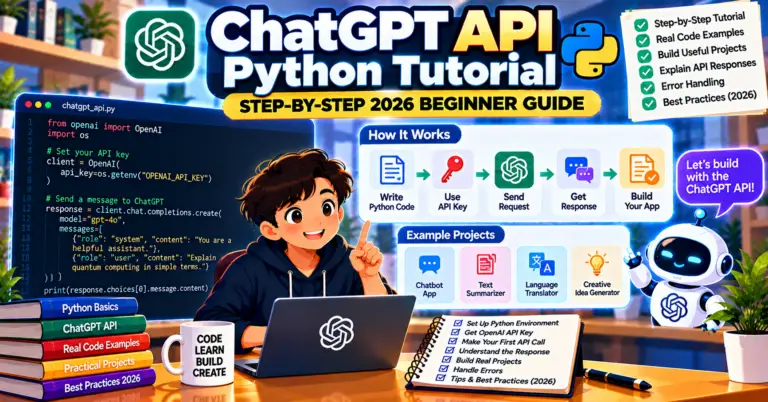 ChatGPT API Python Tutorial: Step-by-Step 2026 Beginner Guide