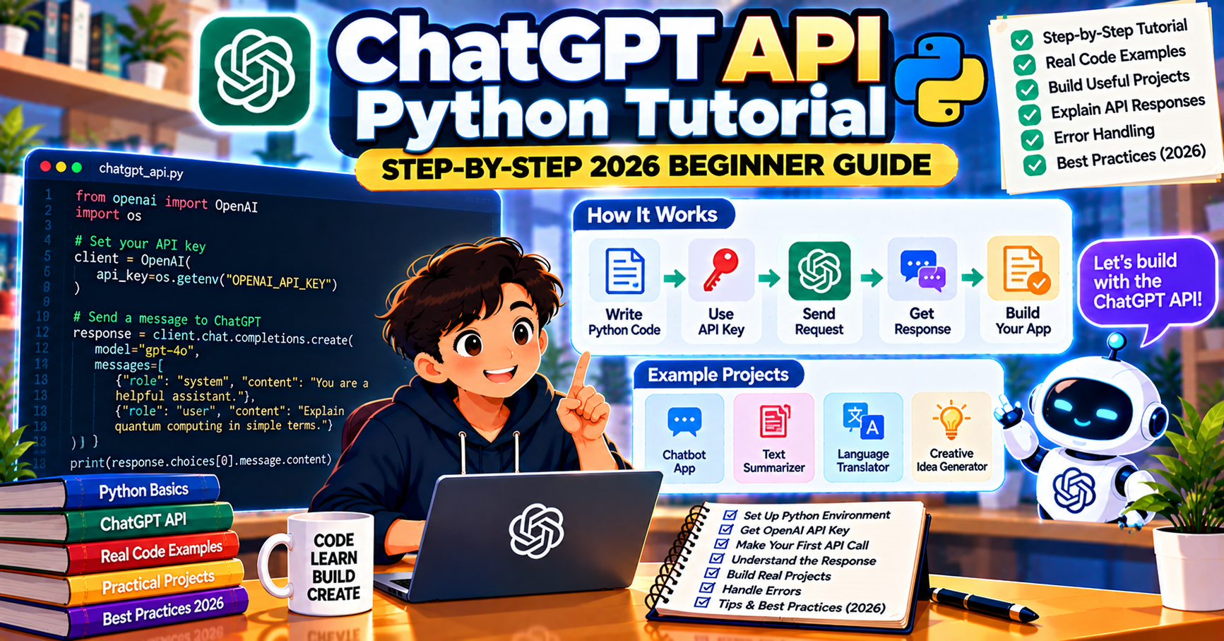 ChatGPT API Python Tutorial: Step-by-Step 2026 Beginner Guide