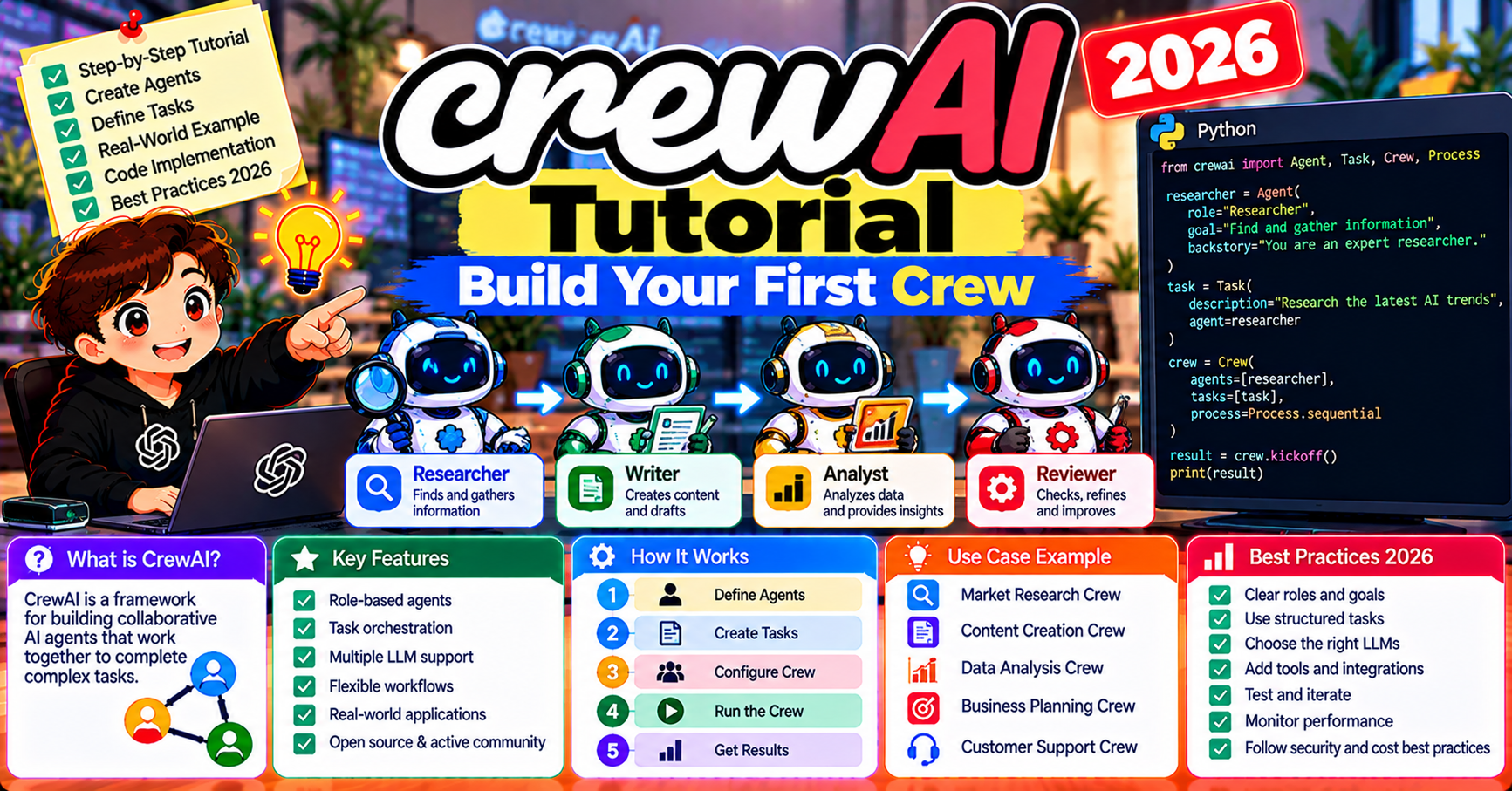 CrewAI Tutorial: Build Your First Crew