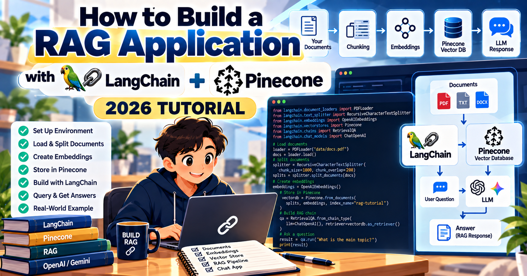 How to Build a RAG Application with LangChain + Pinecone (2026 Tutorial)
