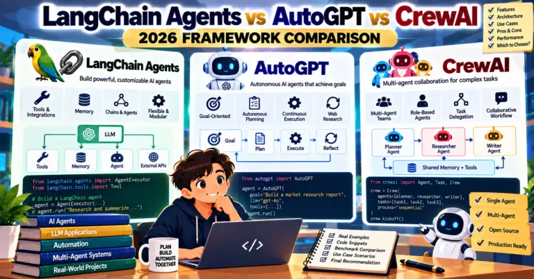 LangChain Agents vs AutoGPT vs CrewAI: 2026 AI Agent Framework Comparison