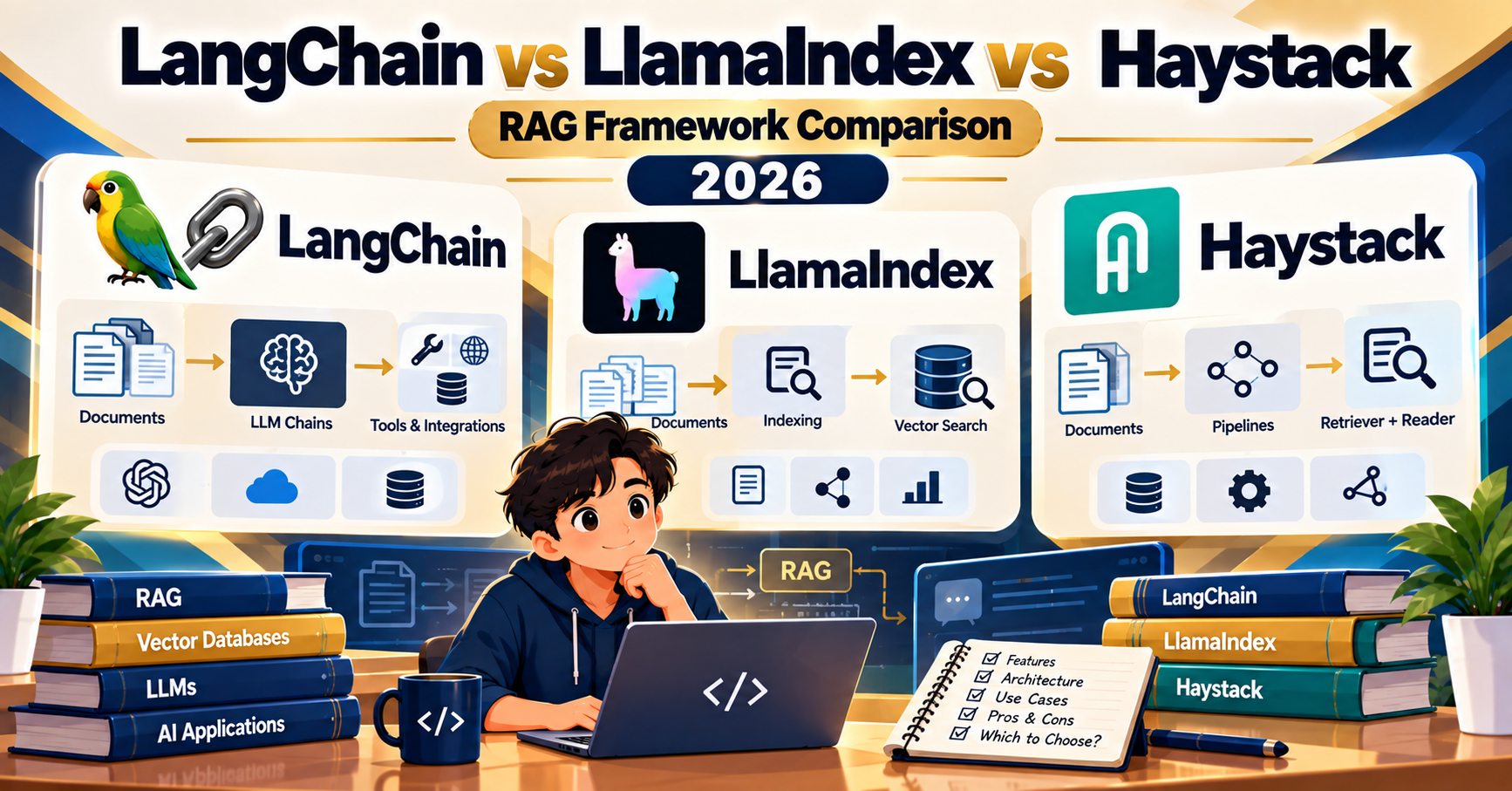 LangChain vs LlamaIndex vs Haystack: RAG Framework Comparison 2026