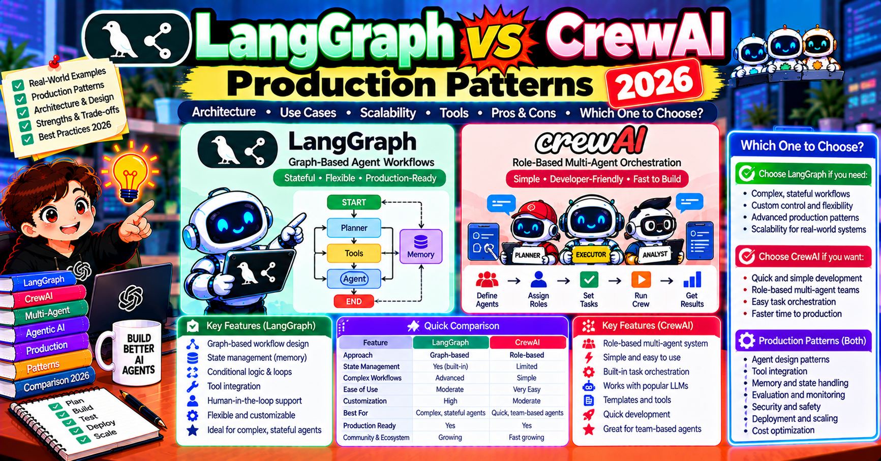 LangGraph vs CrewAI: Production Patterns