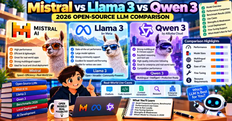 Mistral vs Llama 3 vs Qwen 3: 2026 Open-Source LLM Comparison