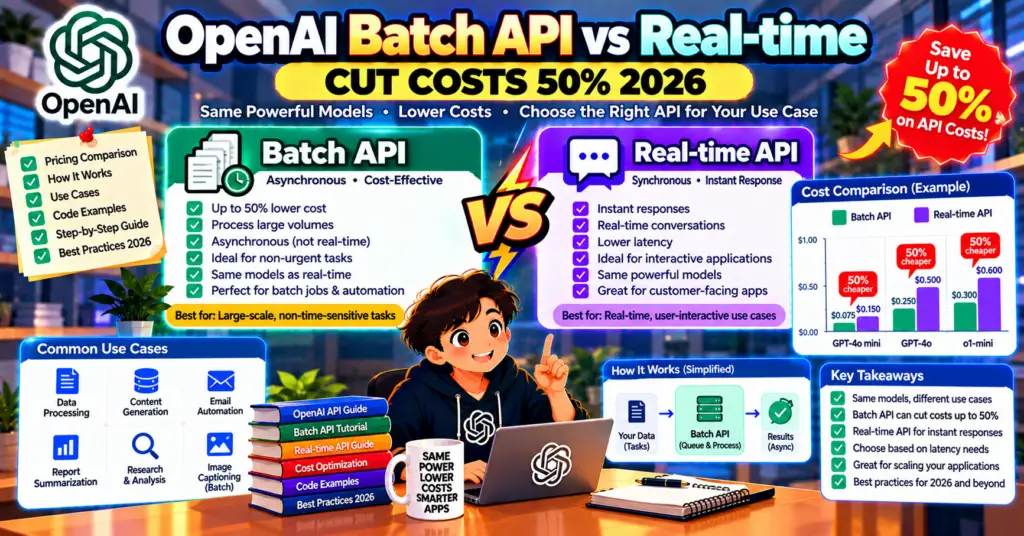 Time Batch OpenAI Batch API vs Real-time: Cut Costs 50% (2026)