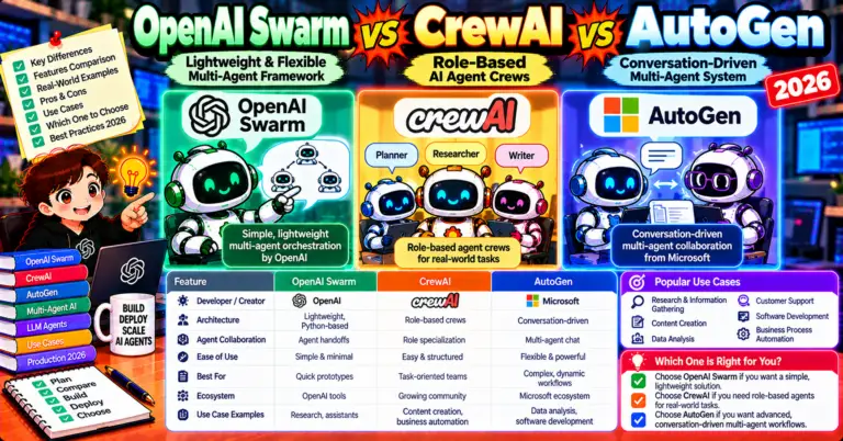 OpenAI Swarm vs CrewAI vs AutoGen